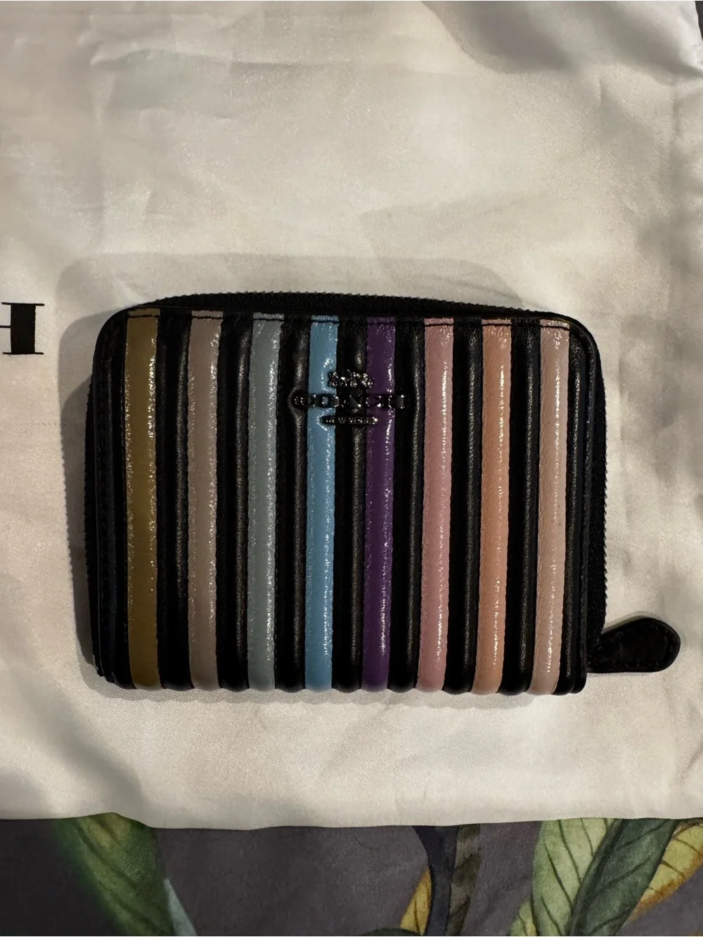 RARE Coach Set Quilted Ombre Parker bag with matching zip around wallet EUC
